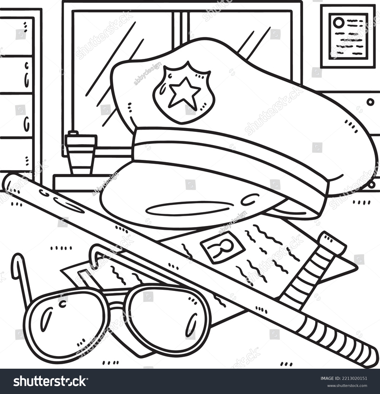 Policeman coloring page images stock photos d objects vectors