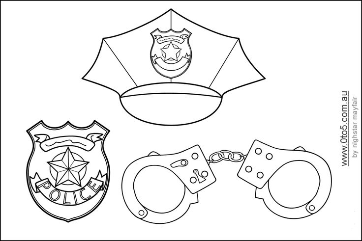 Printable policeman hats to color munity helpers theme classroom art projects munity helpers unit