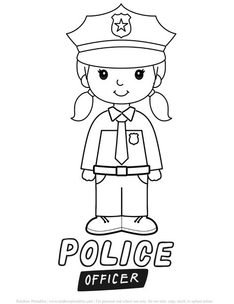 Printable policeman hats to color munity helpers theme classroom art projects munity helpers unit