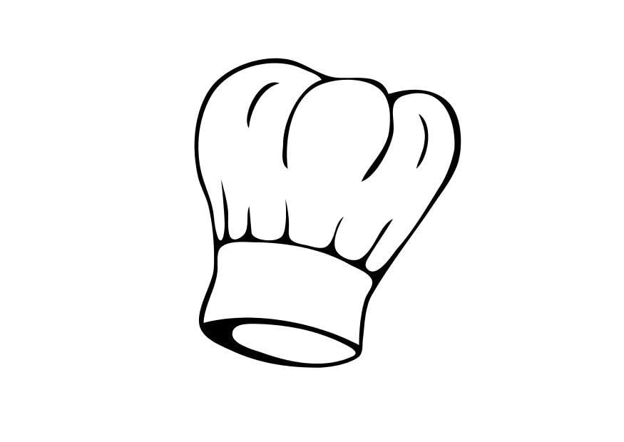 Coloring page chefs hat