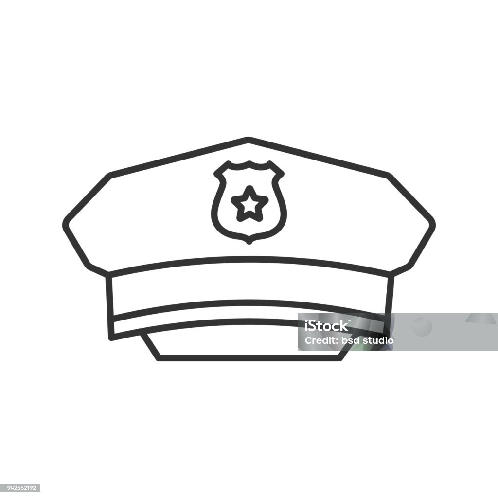 Policeman hat icon stock illustration