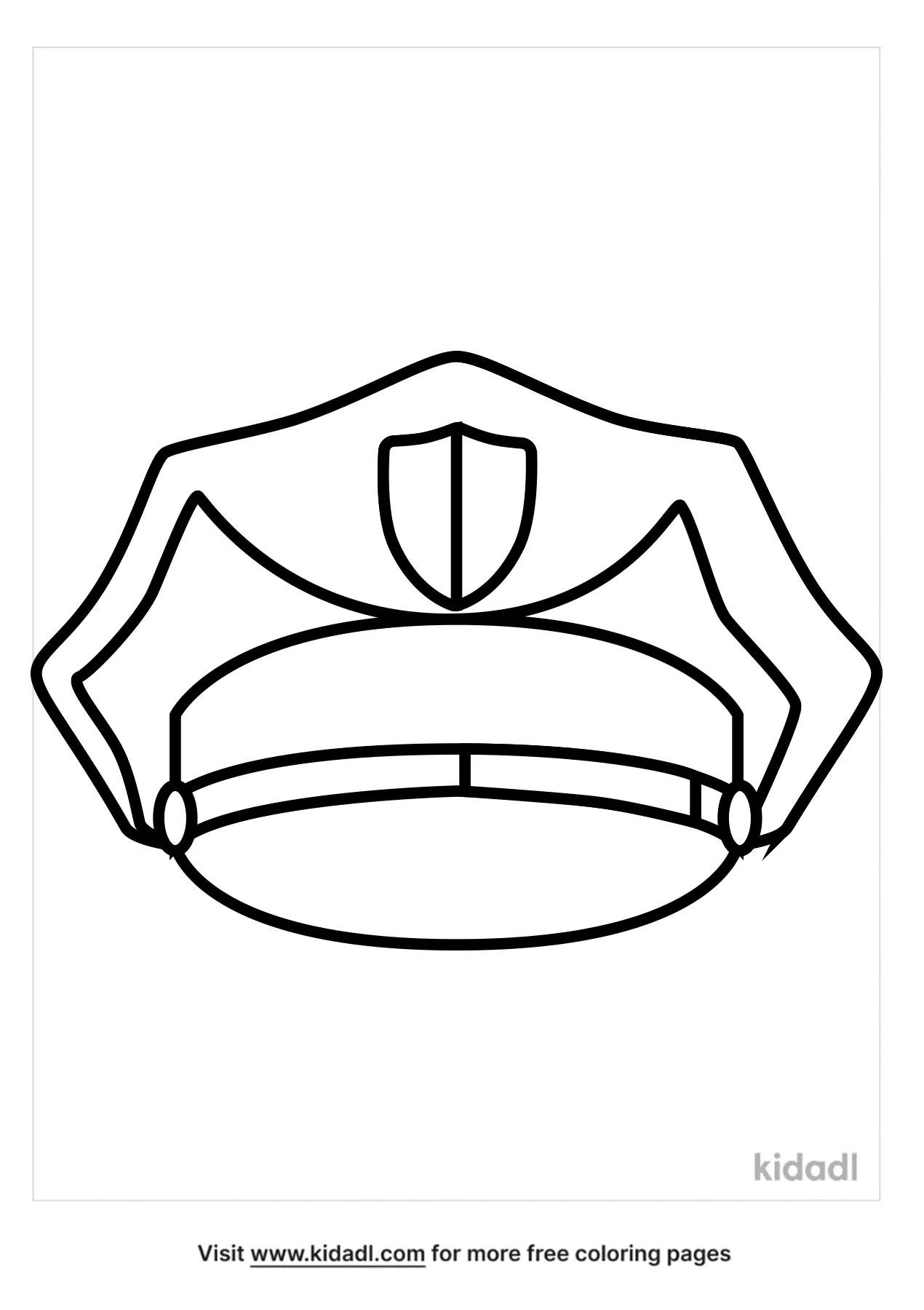 Free police hat coloring page coloring page printables