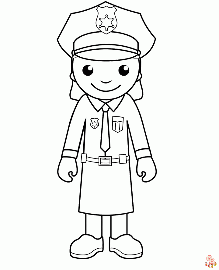 Police coloring pages to print for kids