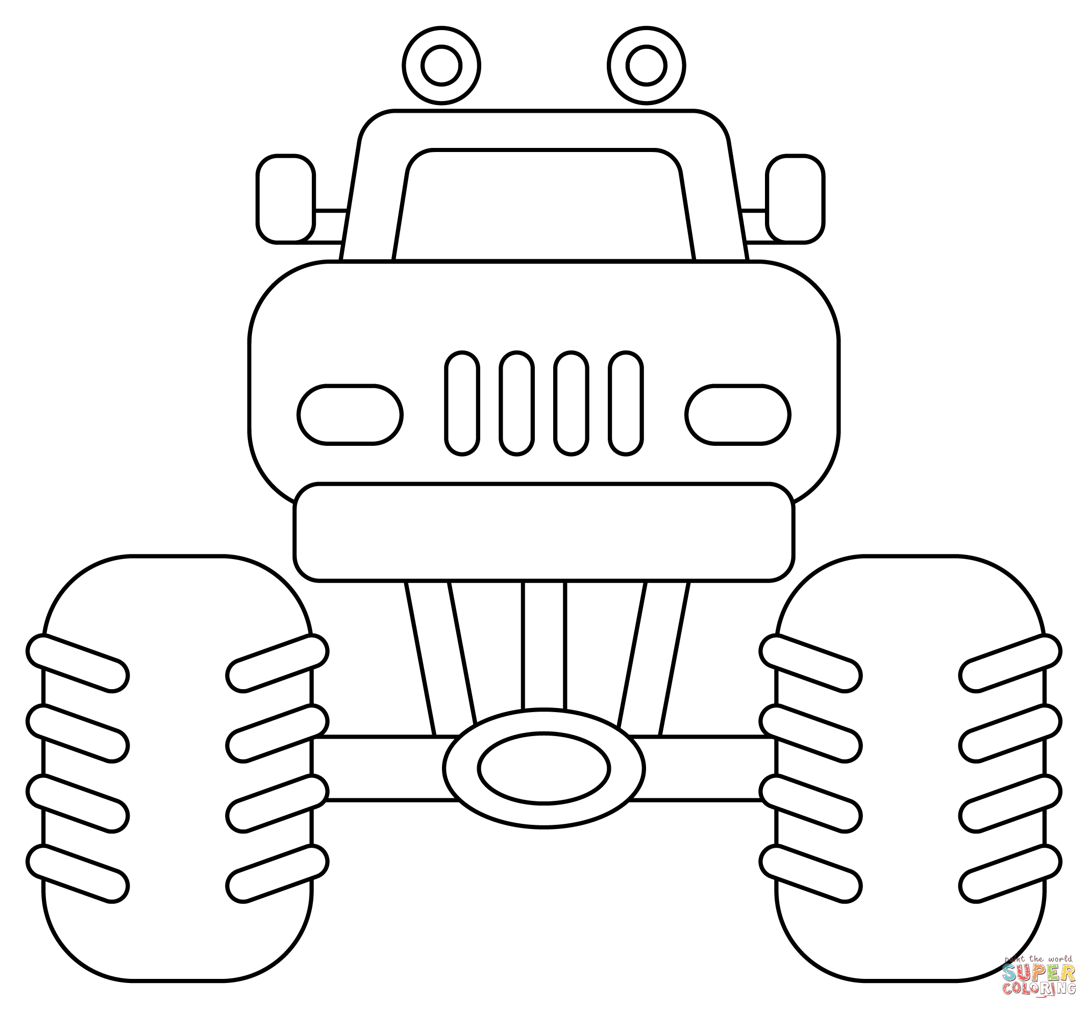 Monster truck coloring page free printable coloring pages