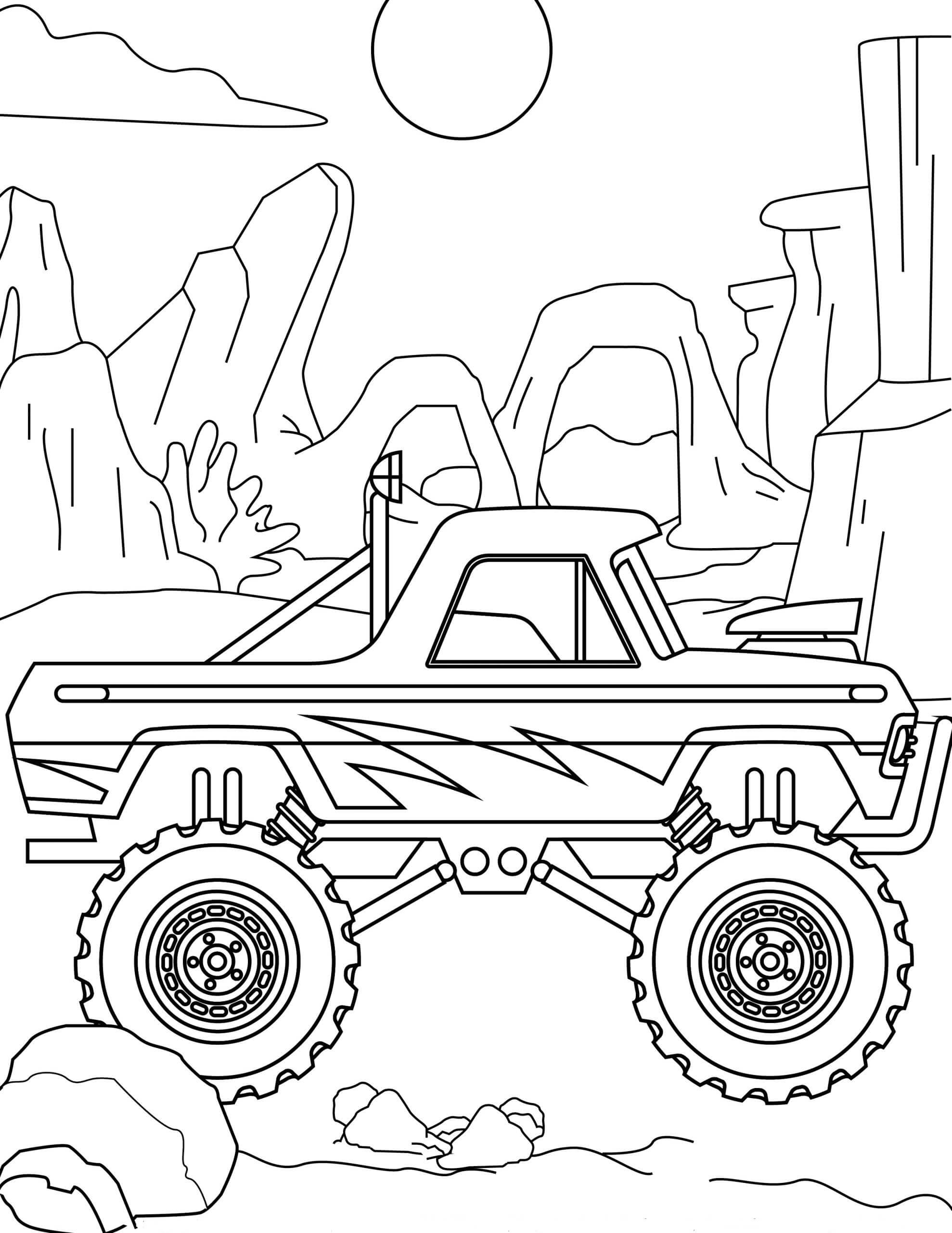 Basic pickup truck coloring page