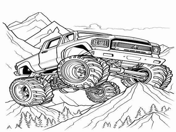 Truck coloring book for kids trucks for kids monster trucks printable coloring kids coloring coloring fun childrens coloring