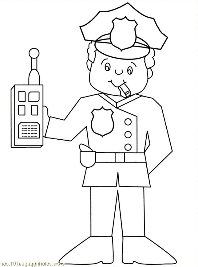 Police officer hat coloring page police crafts coloring pages coloring pages for kids
