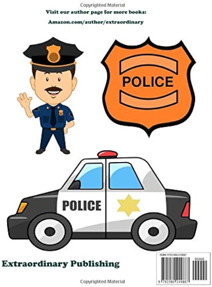 Police coloring book for kids police officers fbi agents detectives police dogs police cars american cops english policemen and more for creative children boys and girls ages