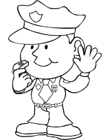 Police officer coloring pages and printable activities