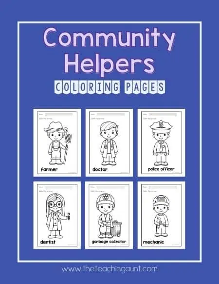 Munity helpers coloring pages