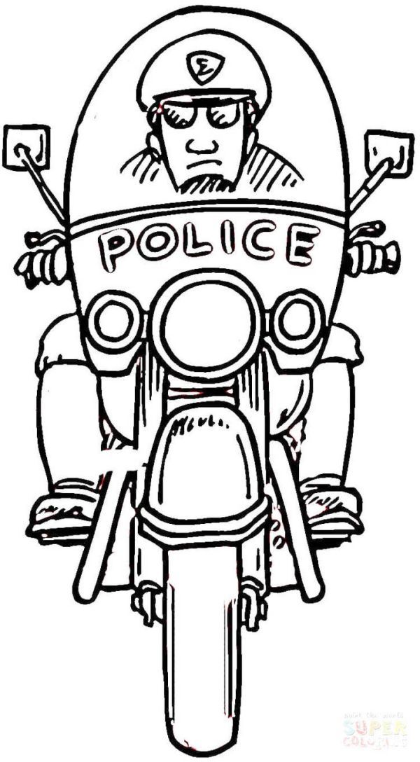 Printable policeman coloring pages pdf