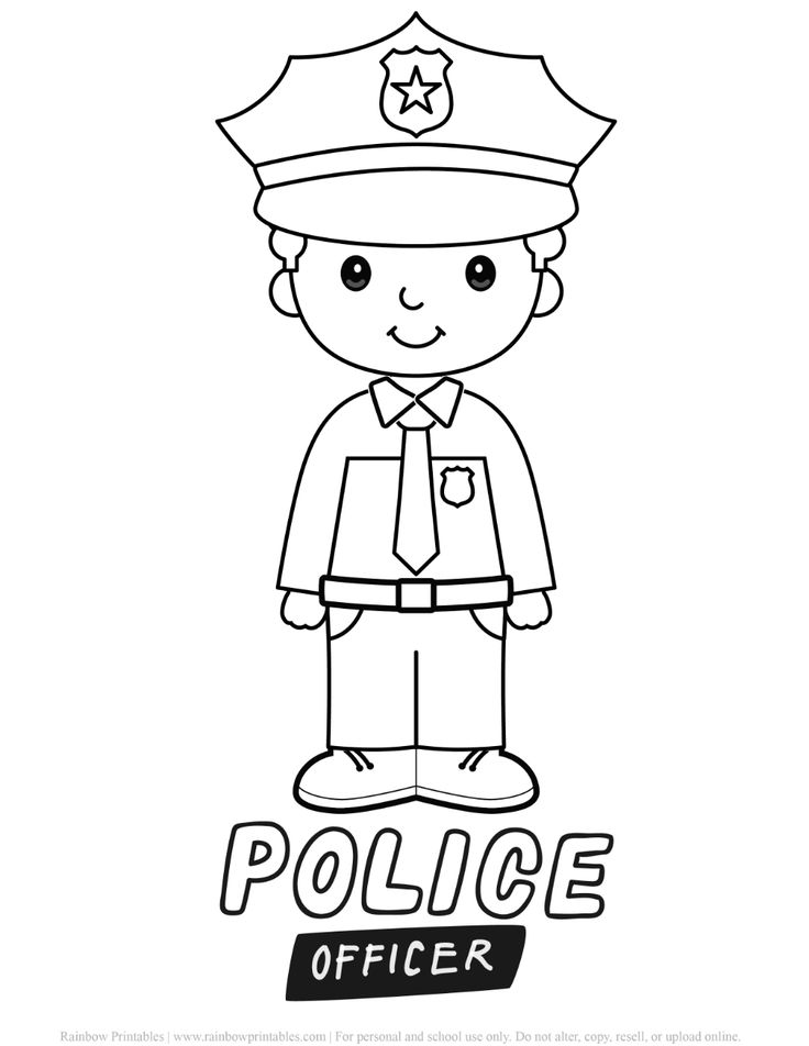 Munity helper coloring page simple young kids clipart illustration male police coloring sheet officer â kids police preschool coloring pages munity helper