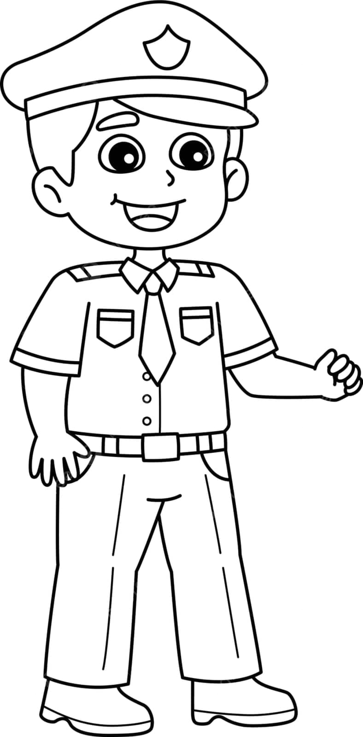 Policeman isolated coloring page for kids line drawing protect vector wing drawing man drawing ring drawing png and vector with transparent background for free download