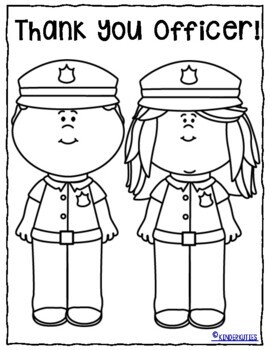 Police officer law enforcement munity thank you letters coloring pages