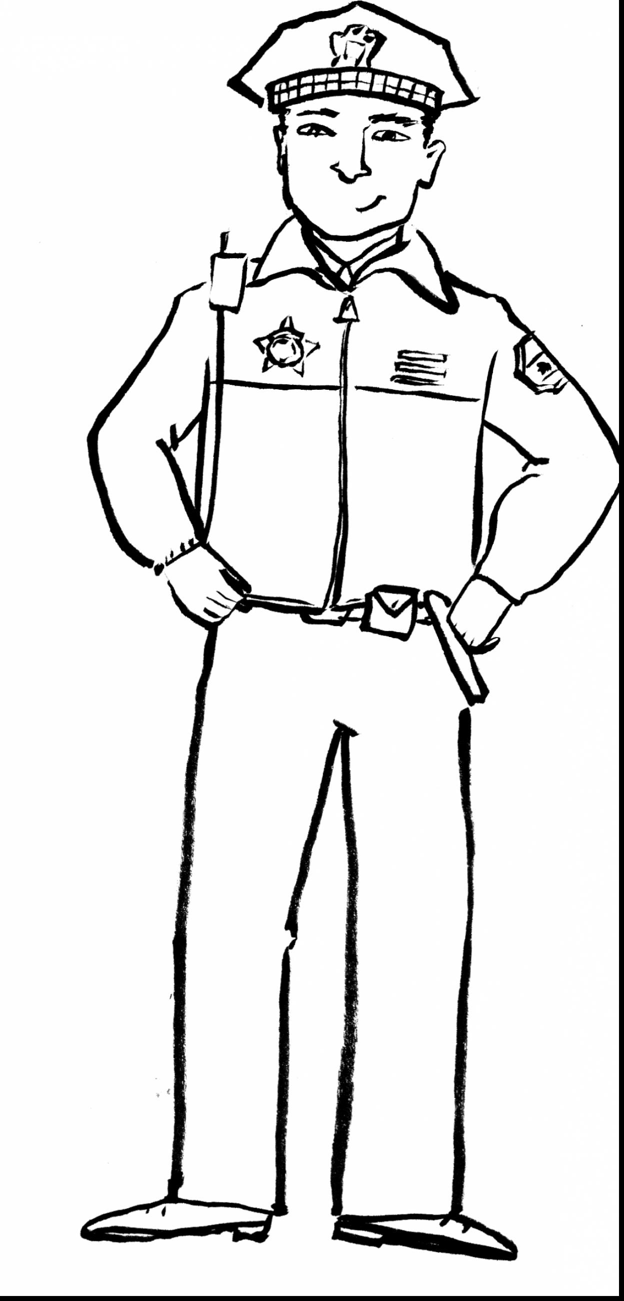 Thank you police officer coloring page