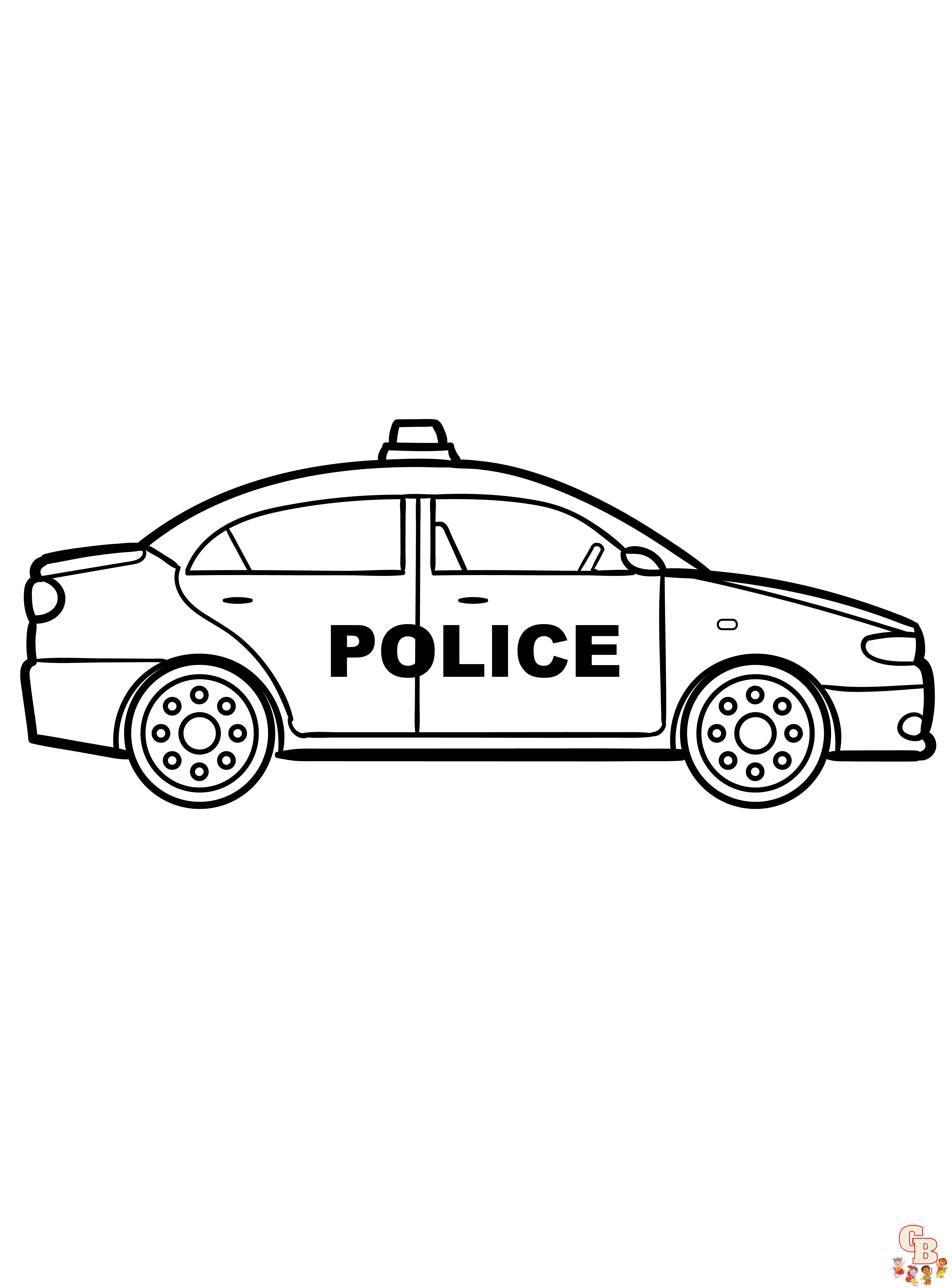 Get your kids excited with police car coloring pages