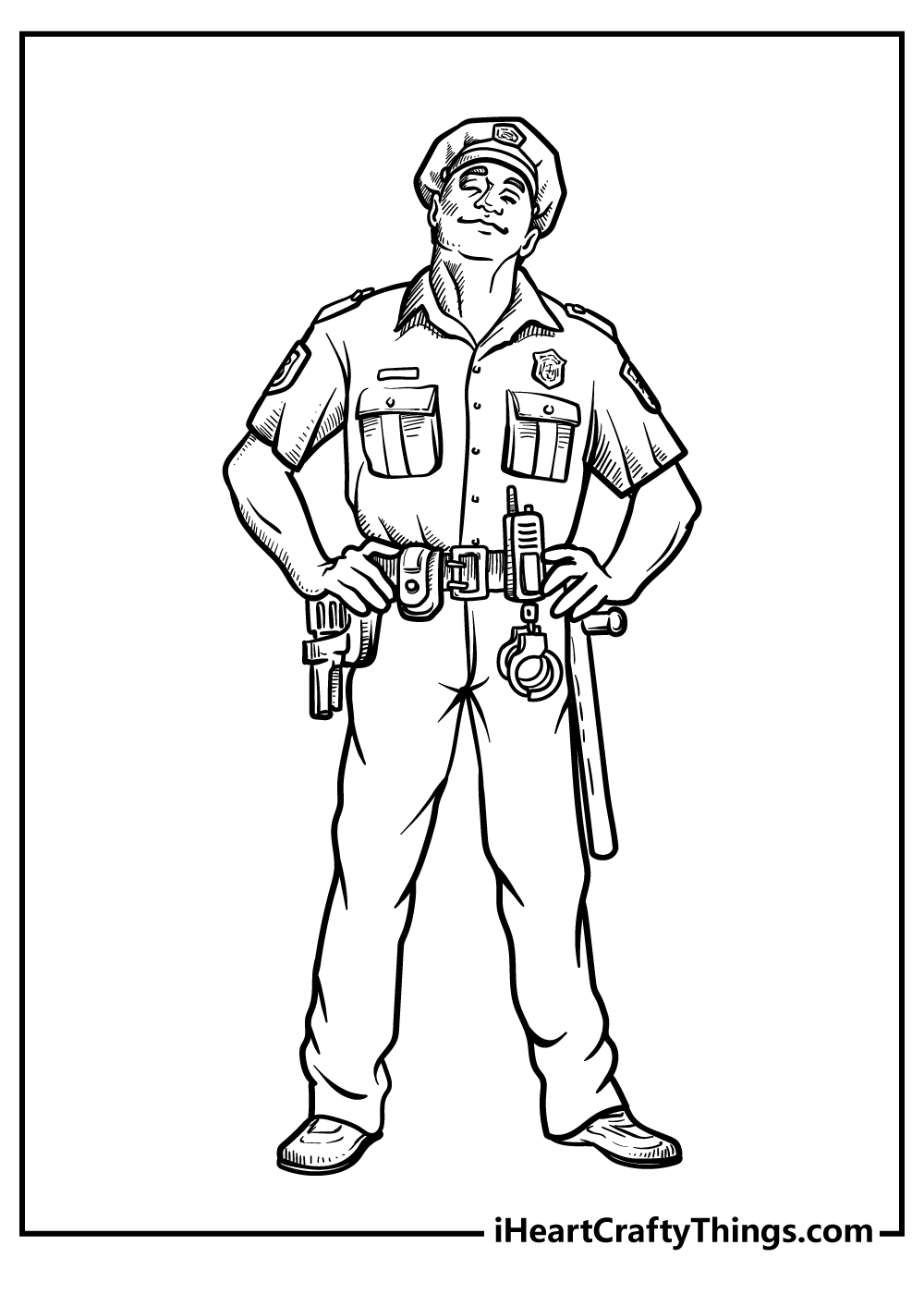 Police coloring pages free printables