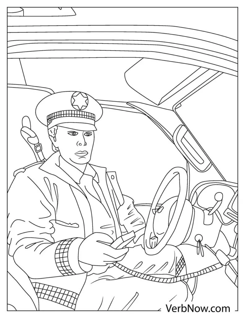 Free police coloring pages book for download printable pdf