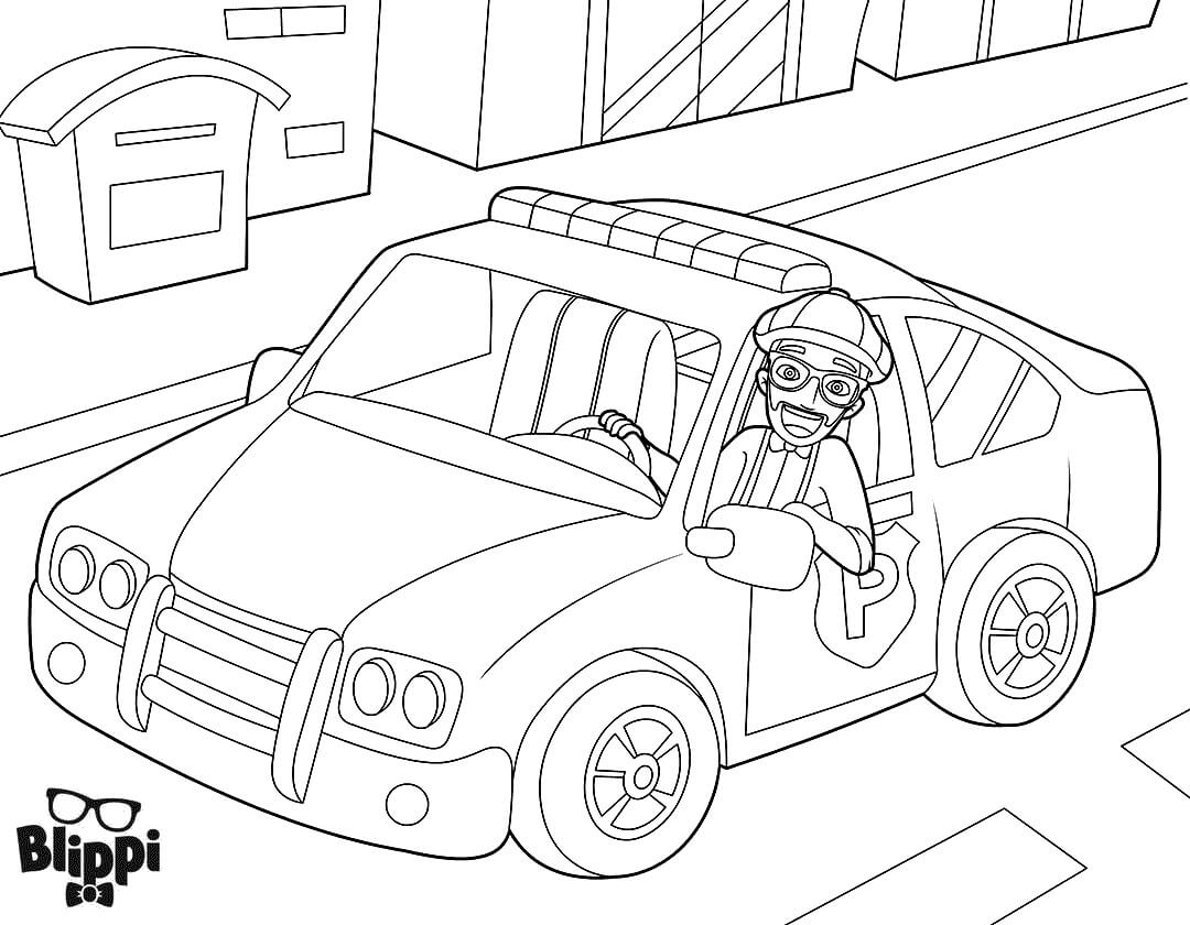 Blippi coloring pages