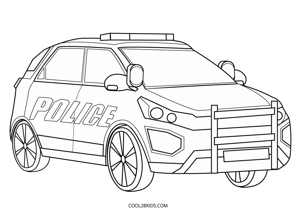 Free printable police car coloring pages for kids