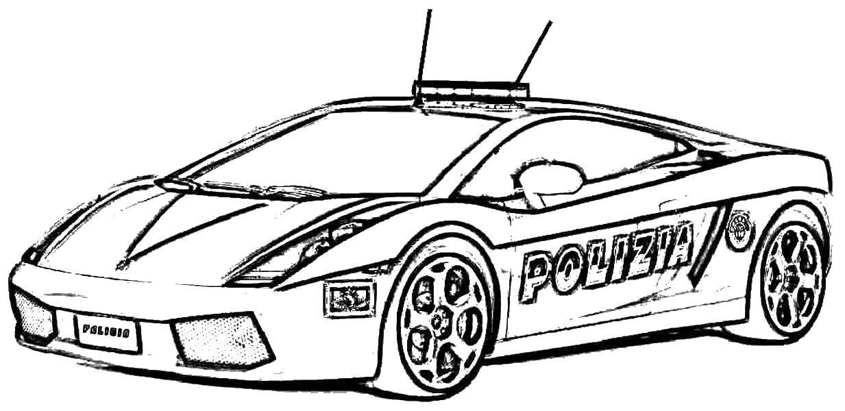 Online coloring pages coloring page police machine download print coloring page