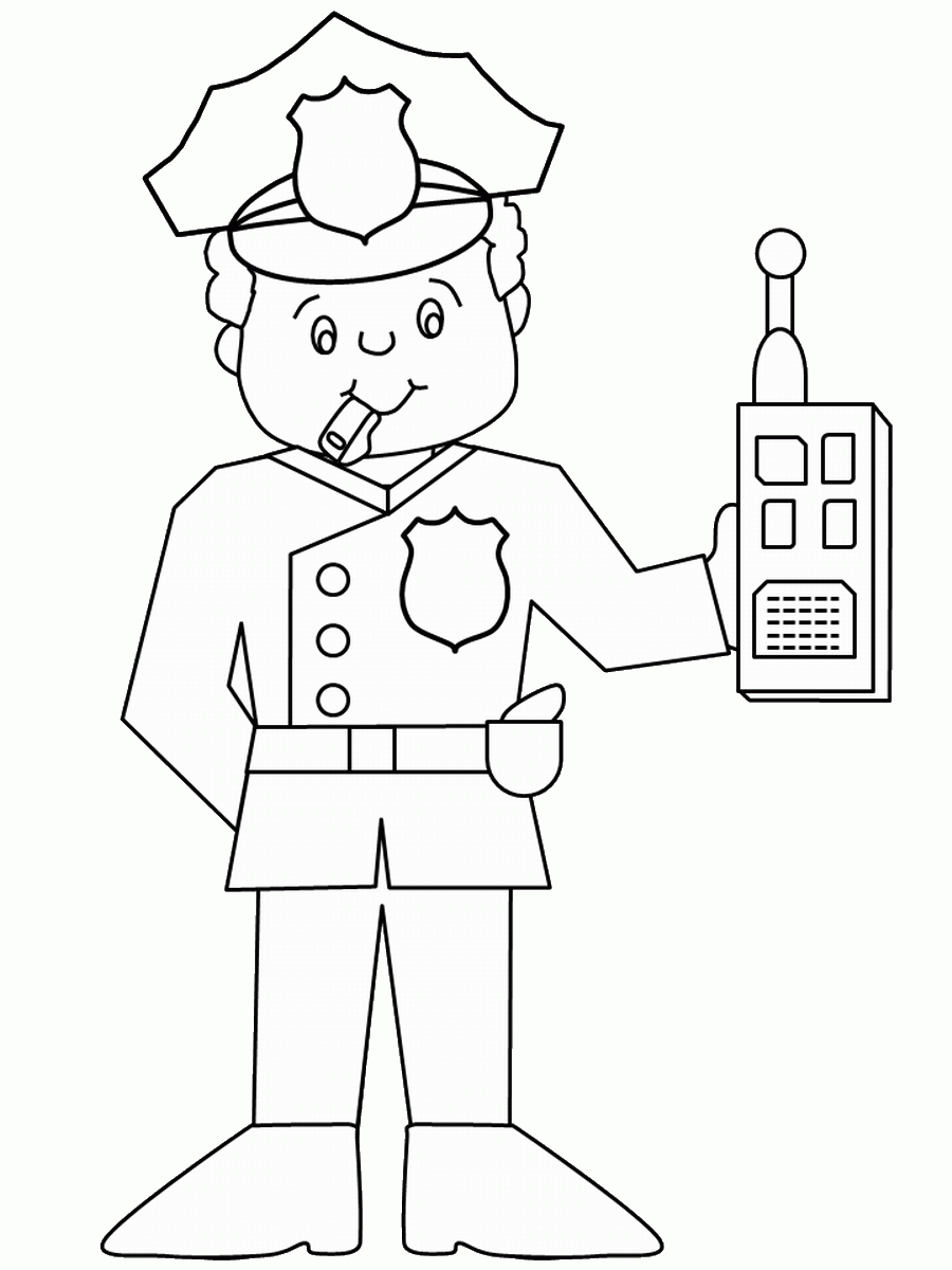 Police coloring pages â birthday printable