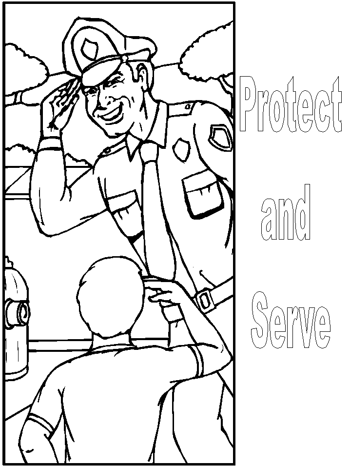 Best police coloring pages for kids