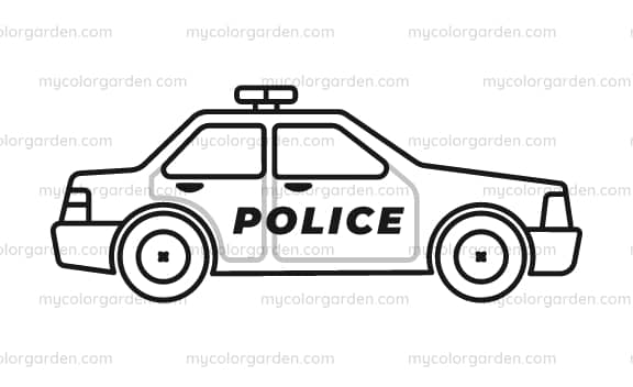 Ð police car coloring page my color garden