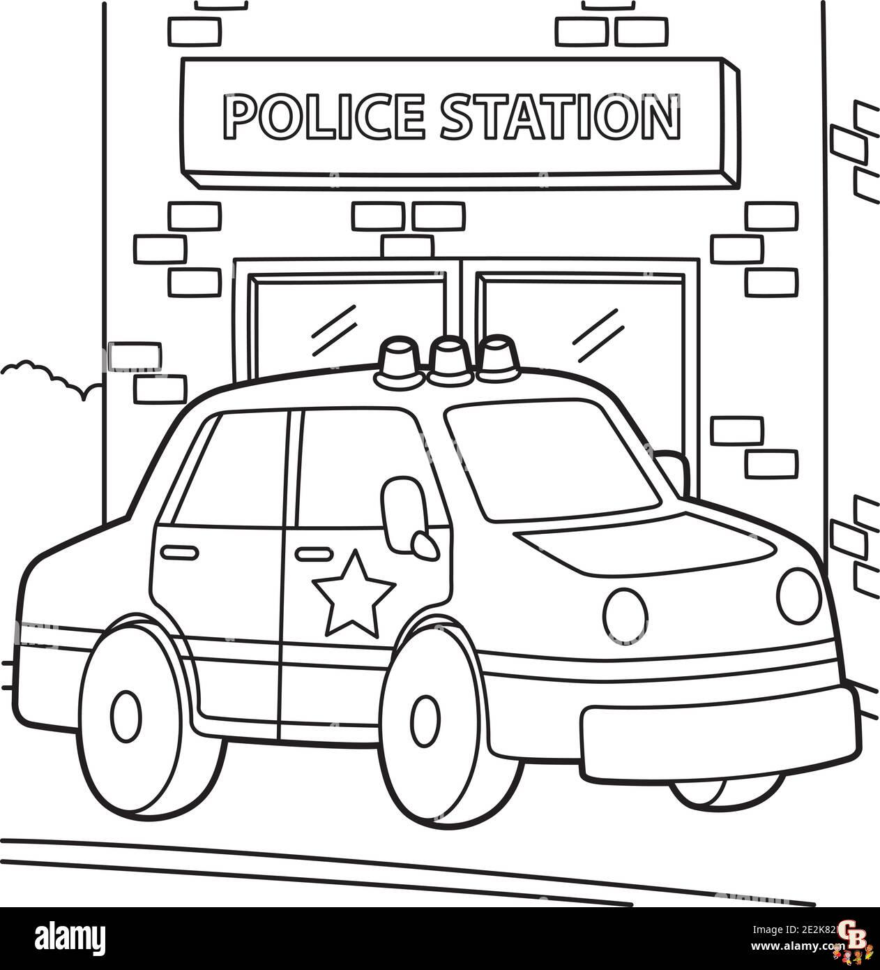 Police coloring pages to print for kids