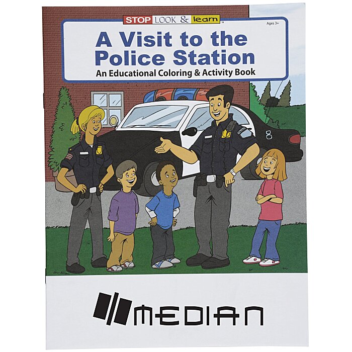 A visit to the police station coloring book