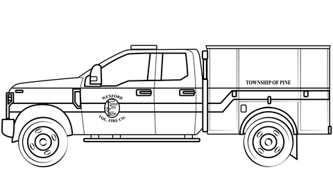 Pickup fire truck coloring page free printable coloring pages