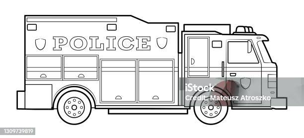 Fire truck coloring book vector coloring pages for kids vector illustration eps stock illustration