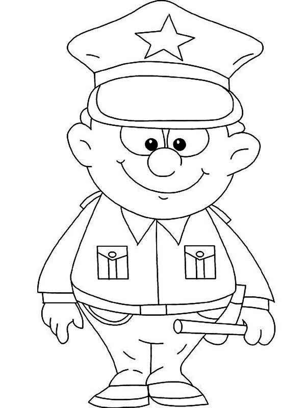 Cute little police officer picture coloring page cars coloring pages coloring pages coloring for kids