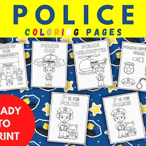 Police coloring page