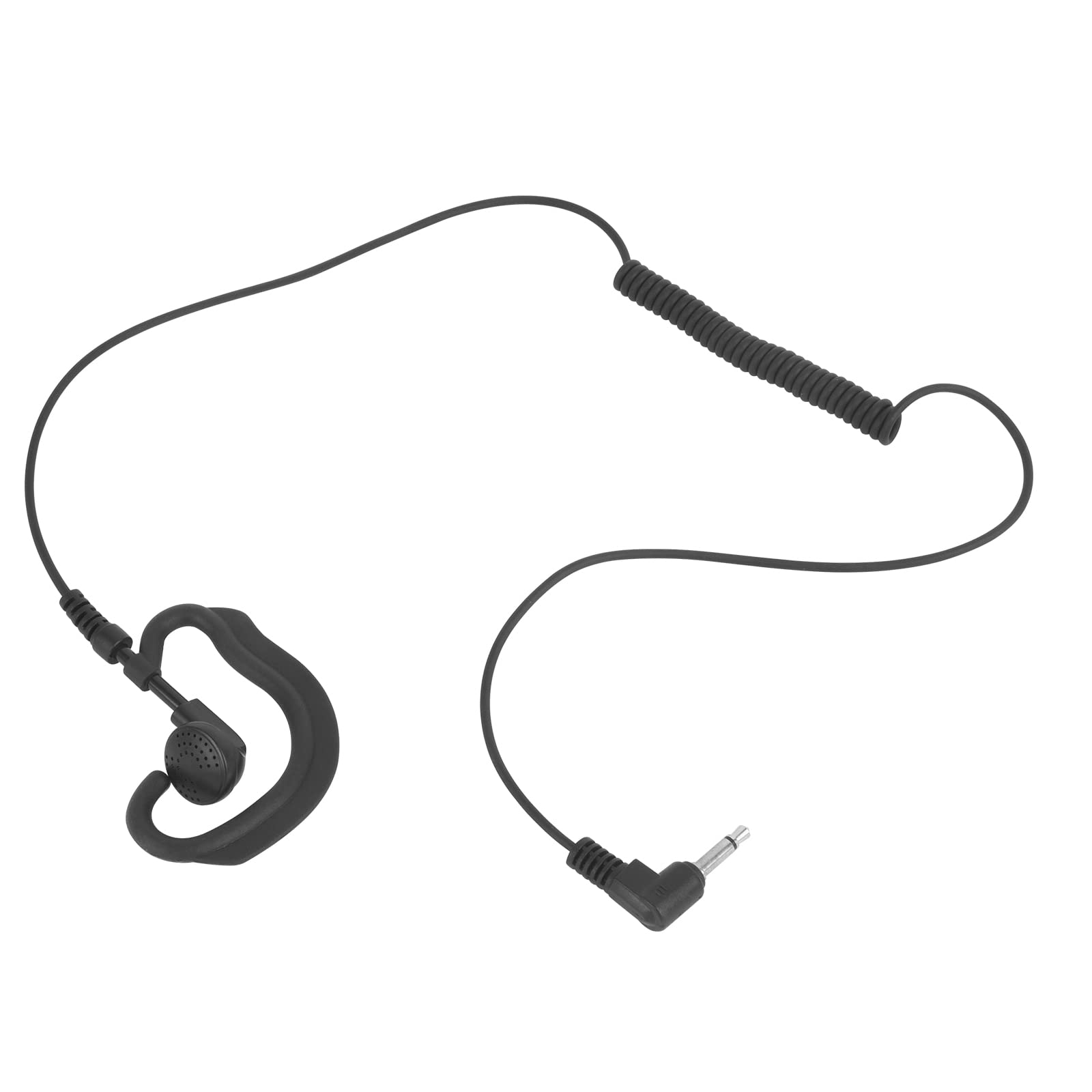 Pdflie listen only earpiece g shape soft ear hook headset mm plug right left side police radio surveillance receiver for baofeng motorola kenwood uv