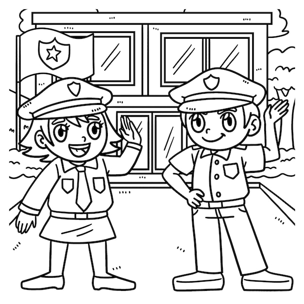 Premium vector disk jockey isolated coloring page for kids