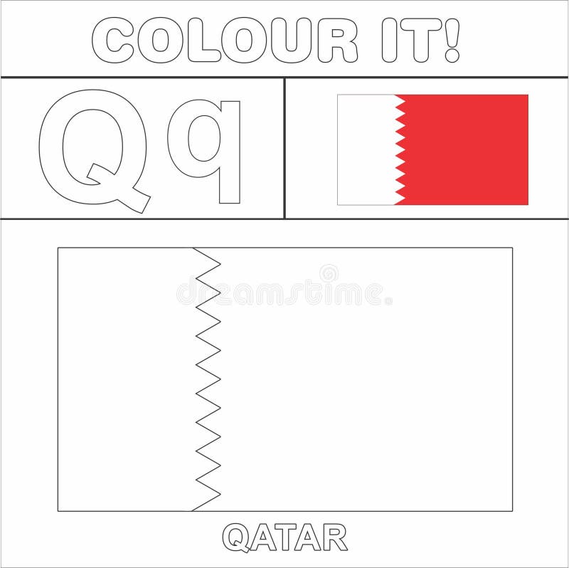 Colour it kids colouring page country starting from english letter p poland how to color flag stock illustration