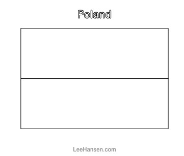 Printable poland flag coloring page