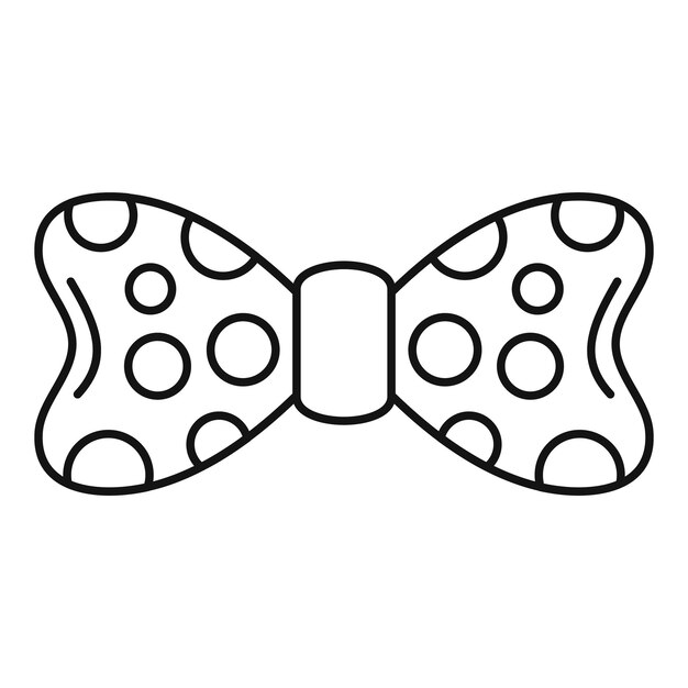 Premium vector dot bow tie icon outline dot bow tie vector icon for web design isolated on white background
