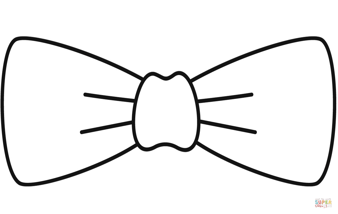 Bow tie coloring page free printable coloring pages