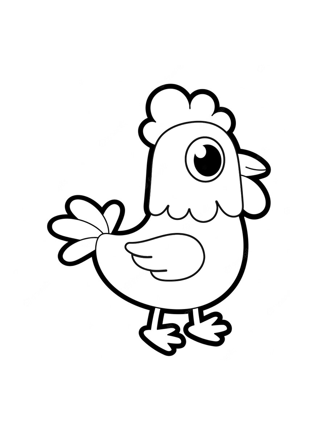 Free chick coloring page