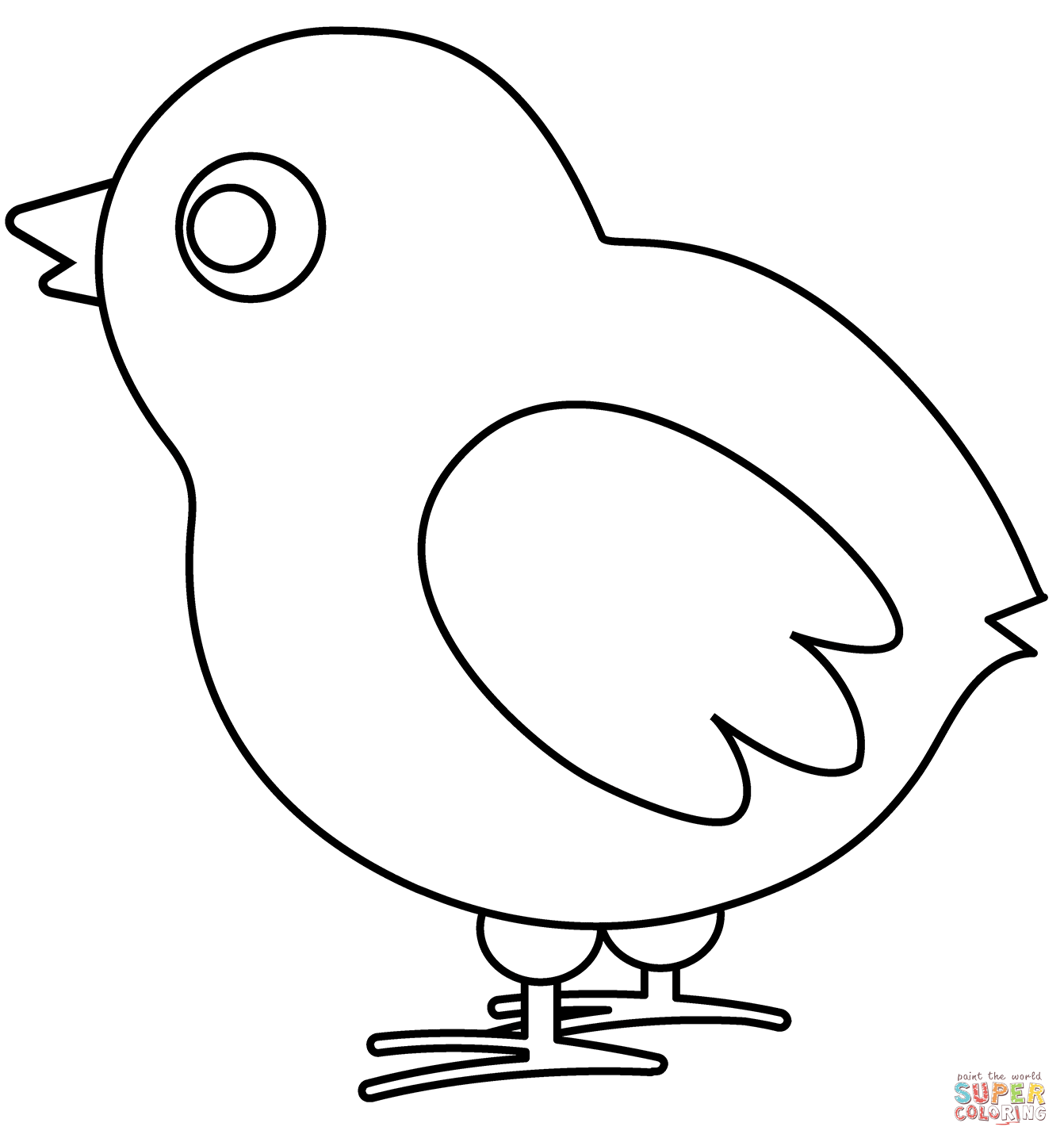 Dibujo de emoji de pollito bebã para colorear dibujos para colorear imprimir gratis