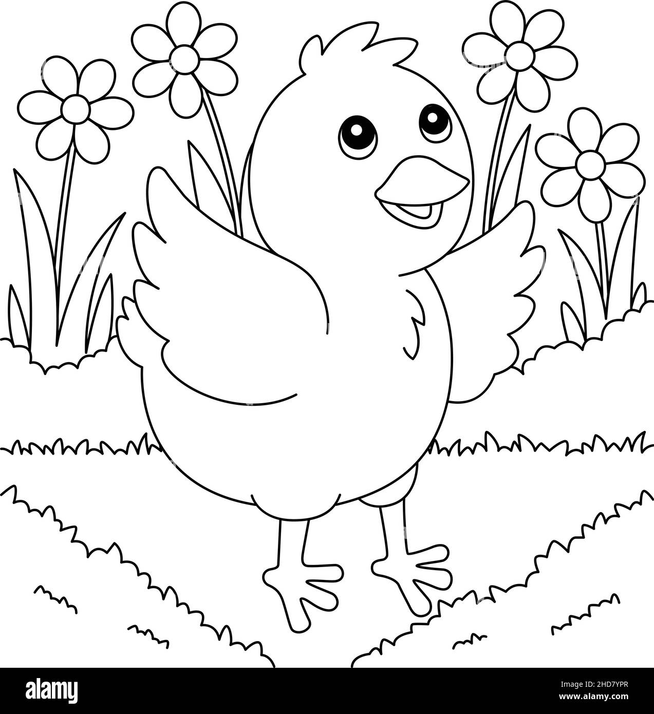 Chicken child illustration hi