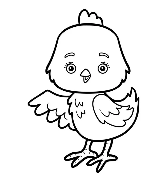 Coloring book children chicken stock vector by ksenyasavva