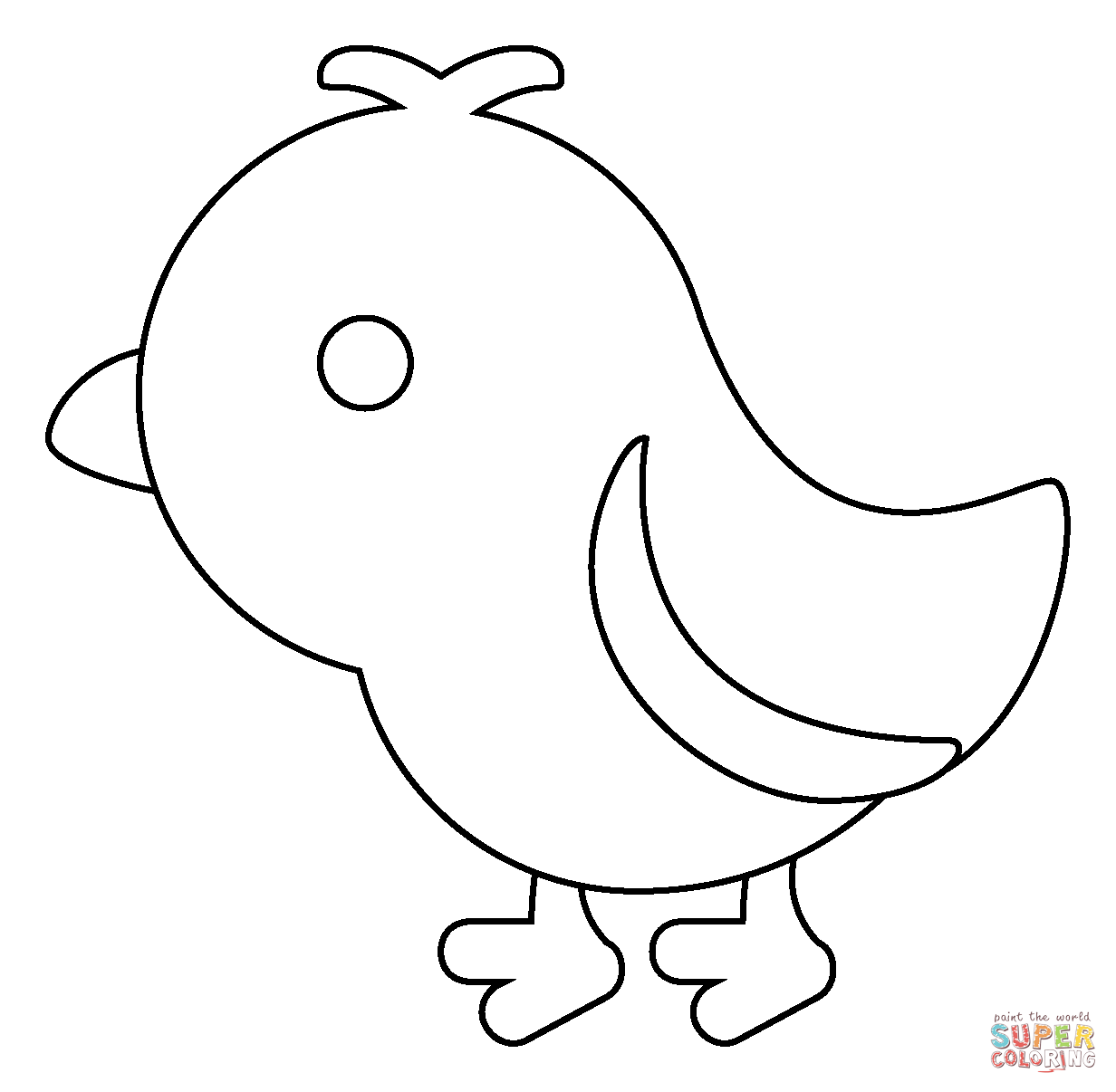 Dibujo de emoji de pollito bebã para colorear dibujos para colorear imprimir gratis