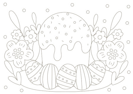 Easter coloring page stock illustrations cliparts and royalty free easter coloring page vectors