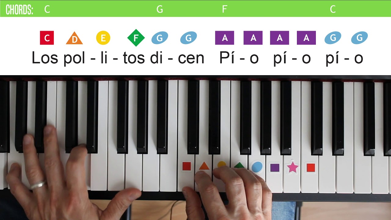 Los pollitos dicen piano notes and xylophone lesson color me mozartâ ep