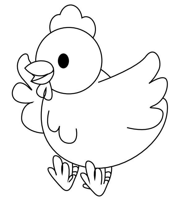 Pollito para colorear imprimir e dibujar â