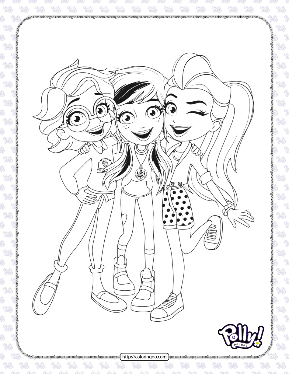 Free printable polly pocket coloring activities