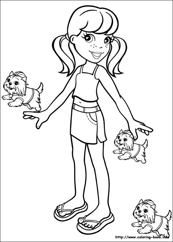 Polly pocket coloring picture